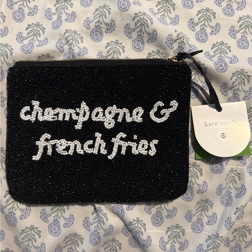Kate Spade Beaded Pouch Champagne & French Fries Collab with Target